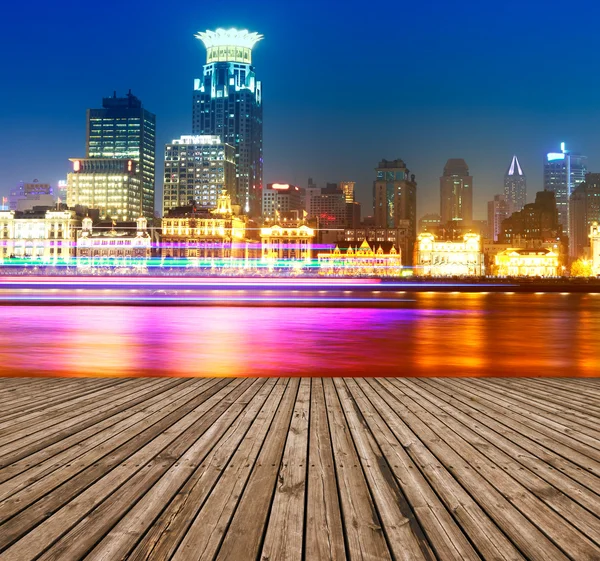 Шанхай, Китай, Мбаппе и река Хуанпу . — стоковое фото