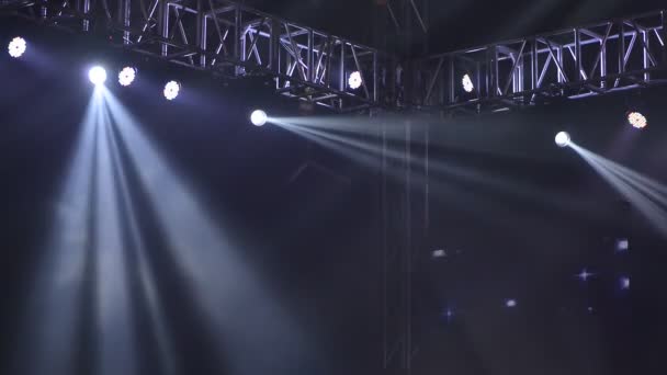 Vector Stage Spotlight with Laser rays — Stock Video