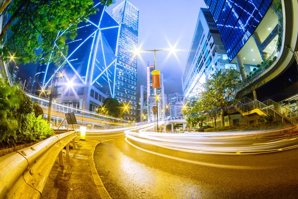 Prachtige landschap van de stad bij nacht — Stockfoto