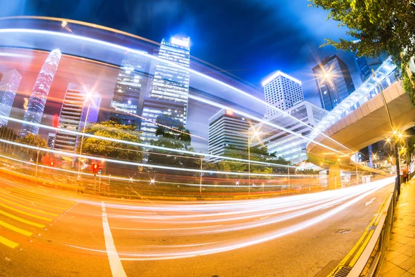 Prachtige landschap van de stad bij nacht — Stockfoto