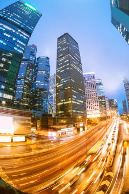 hongkong c modern binanın arka ışık rotaları