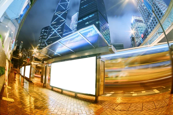 Billboards, bus station — Stock Photo, Image