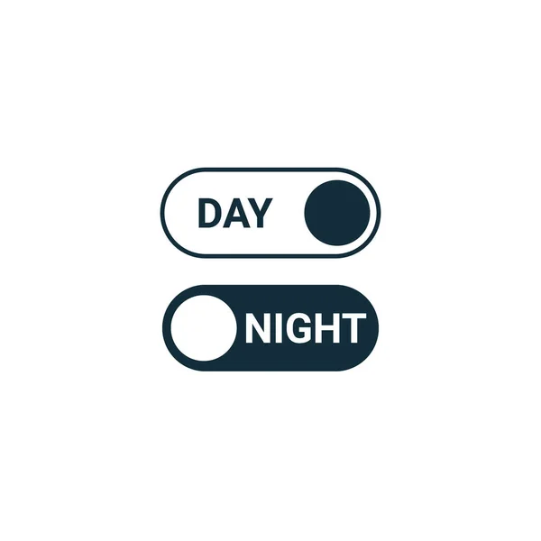 Day to night switch icons. Time of day change interface design. Switch button. Day and night mode. Vector illustration — Stock Vector