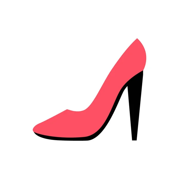 Sepatu Dengan Sepatu Hak Tinggi Stiletto Untuk Wanita Sepatu Merah - Stok Vektor