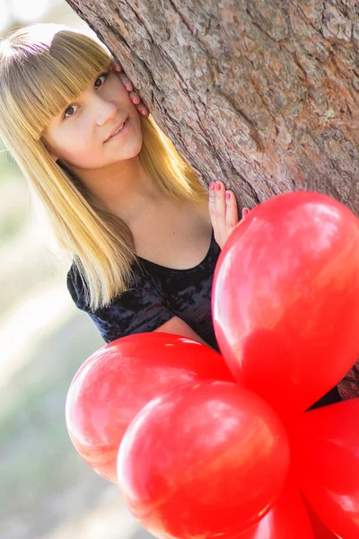 Portrait of a young blonde woman — Stock Photo, Image