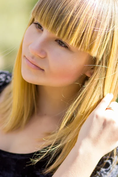 Portrait of a young blonde woman — Stock Photo, Image