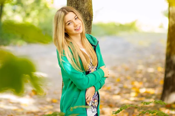 Portrait of a beautiful young blonde woman — Stock Photo, Image