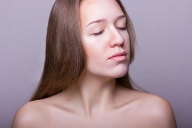 güzel bir genç kadın Studio Güzellik Portresi