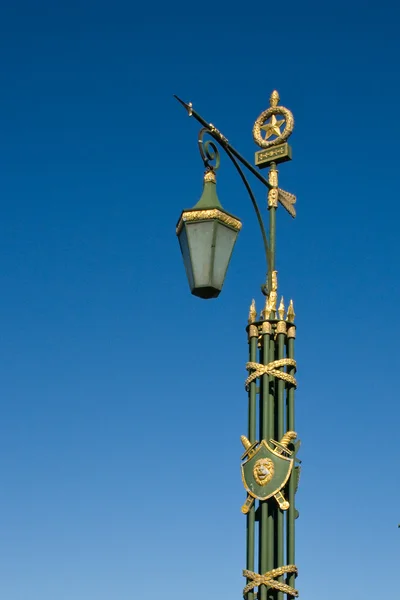 The old bridge supports light in St. Petersburg. Russia. — Stock Photo, Image