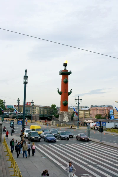 Columnas rostrales en el área de stock. San Petersburgo. Rusia . — Foto de Stock