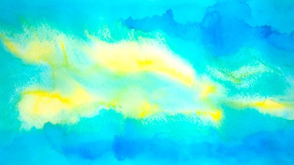 Abstrato Azul Céu Nuvem Arte Aquarela Pintura Ilustração Desenho Desenho — Fotografia de Stock