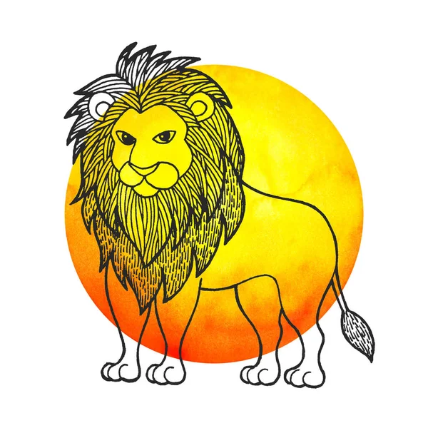 Leo Lion Zodiac Astrology Horoscope Symbol Sign Logo Icon Design — Foto de Stock