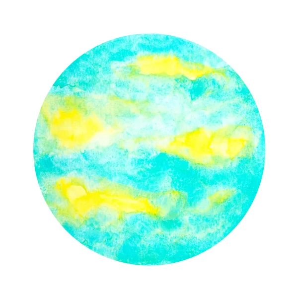 Blue Water Air Sky Color Background Element Watercolor Painting Illustration — стоковое фото