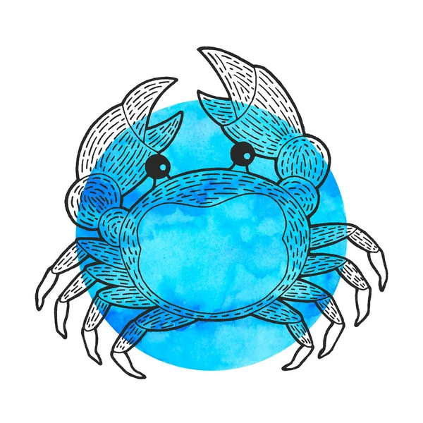 Crab Cancer Zodiac Astrology Horoscope Symbol Sign Logo Icon Design — Stockfoto