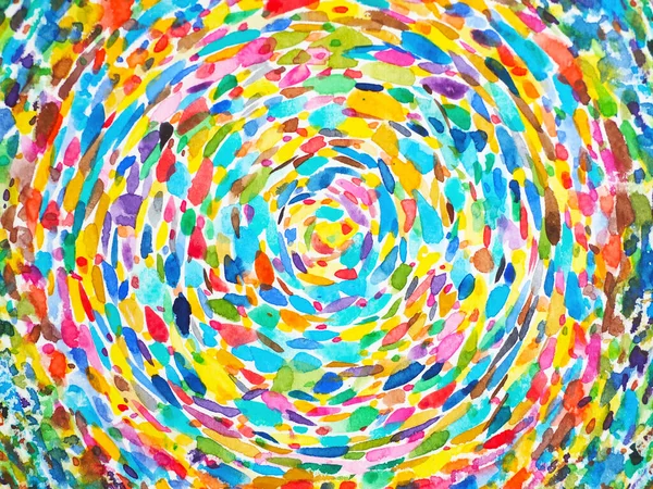 Abstract Colorful Spiral Artwork Spiritual Imagine Vibrant Color Background Watercolor — Stock Photo, Image