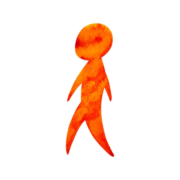 인간의 걷기는 추상적 물감그리기 디자인 — 스톡 사진
