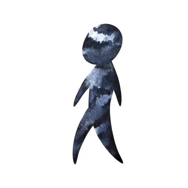 인간의 걷기는 추상적 물감그리기 디자인 — 스톡 사진