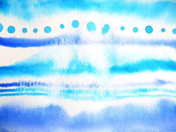 Abstraktní Modrá Vlna Vodní Rozsah Vzor Akvarel Malba Ilustrační Design — Stock fotografie