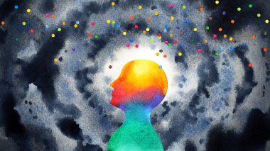 spiritual human meditate mental mind soul health connect universe chakra healing peace yoga breath holistic imagine inspiring therapy art illustration watercolor painting fantasy digital collage