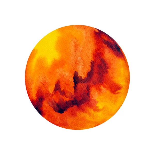 Svadhisthana仙骨チャクラオレンジ色のロゴシンボルアイコンReiki心霊的な健康治癒ホリスティックエネルギー蓮曼荼羅水彩画アートイラストデザイン宇宙の背景 — ストック写真