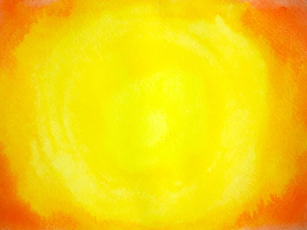 明るい黄色オレンジ色抽象アート背景太陽の日当たりの良いパワーシンボルアート水彩画デザインイラストテクスチャパターン — ストック写真