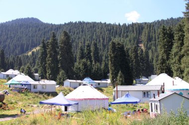 Kazak kabile, tianchi lake side