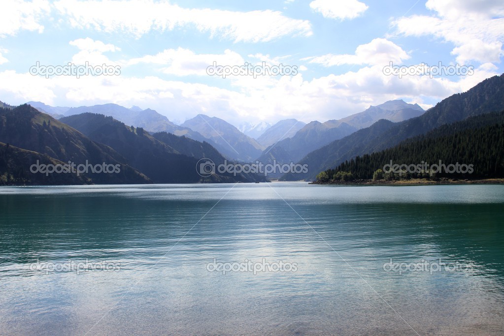 Tianchi Lake in the Tianshan Mountains