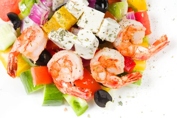 Salad with shrimps — Stock Photo, Image