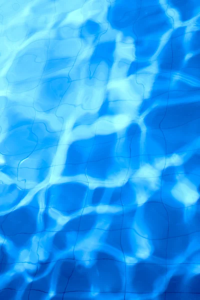 Muster von sauberem Wasser in einem blauen Schwimmbad lizenzfreie Stockbilder