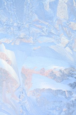 Kış penceresinde soğuk doğal desen