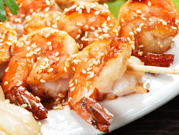 sebzeli ızgara karides