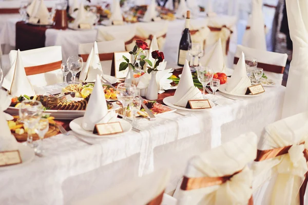 Hochzeitsbankett im Restaurant — Stockfoto