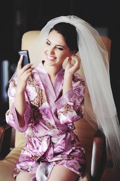 Happy bridal morning — Stock Photo, Image