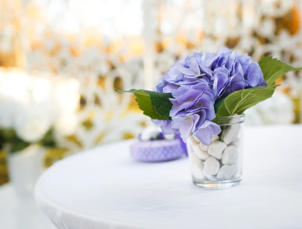 Wedding decoration on table.