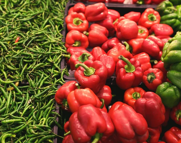 bell peppers, natural background in shop