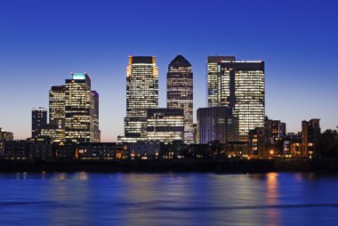 Canary Wharf at twilight