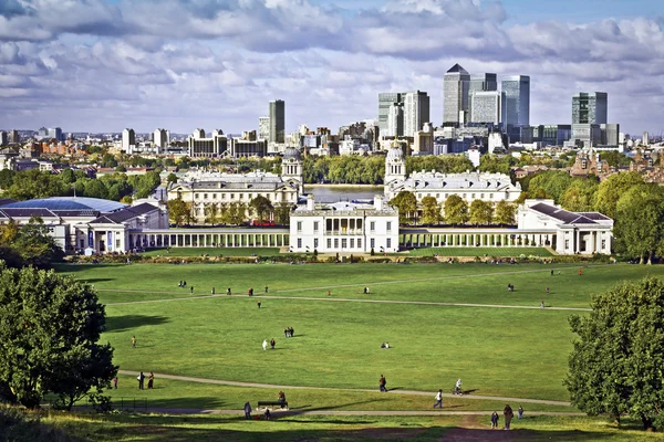 Greenwich and Canary Wharf — Stock Photo, Image