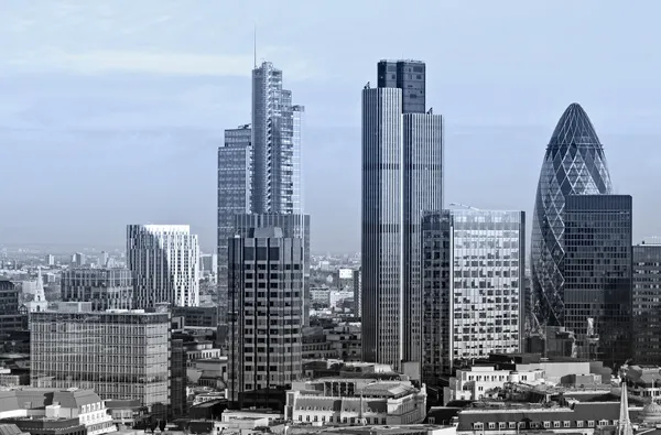 City of London one of the leading centres of global finance. — Stock Photo, Image