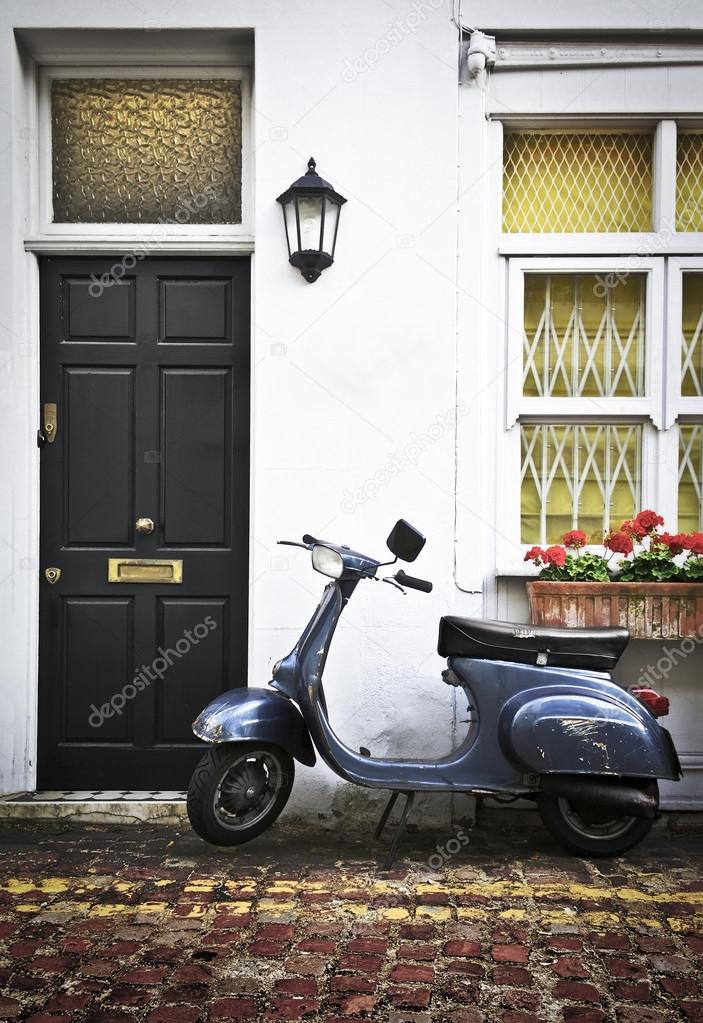 Scooter in London Mews