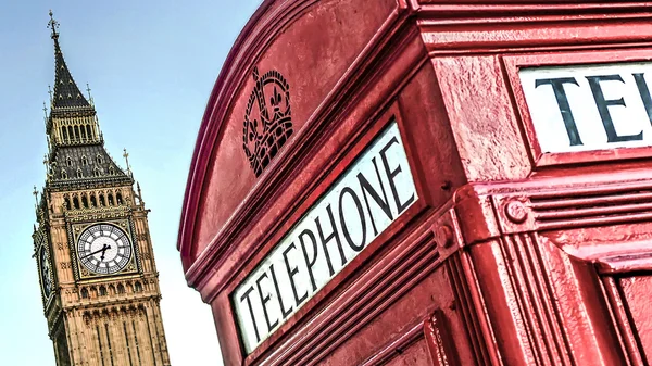 Telefon kulübesi, Londra — Stok fotoğraf