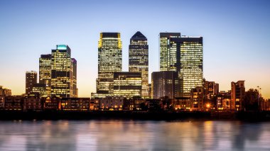 Canary Wharf at twilight