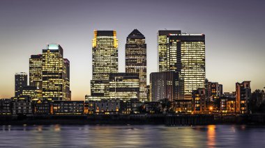 Canary Wharf at twilight