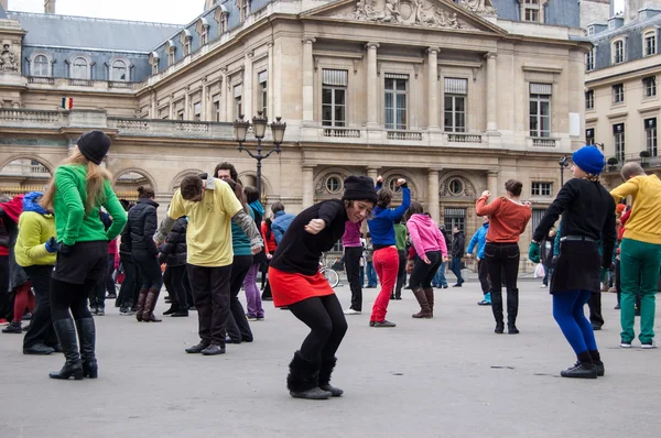 Flash mob dança . — Fotografia de Stock