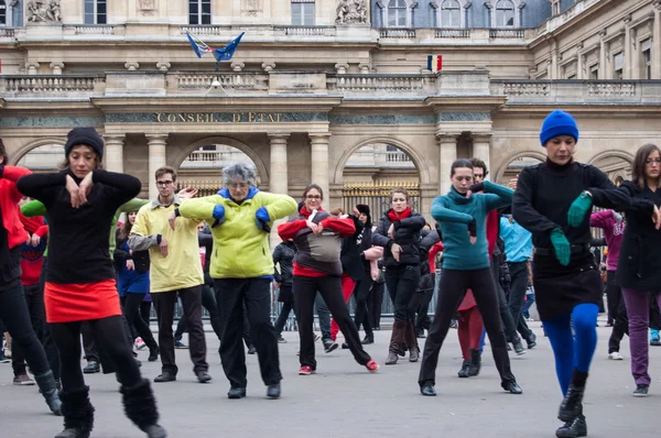 Flash mob dança . — Fotografia de Stock