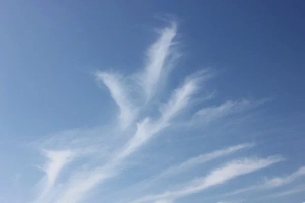 Nubes brumosas en el cielo azul — Foto de Stock