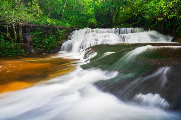 Beautiful Tropical Rainforest Waterfall Deep Forest — Stock Photo, Image