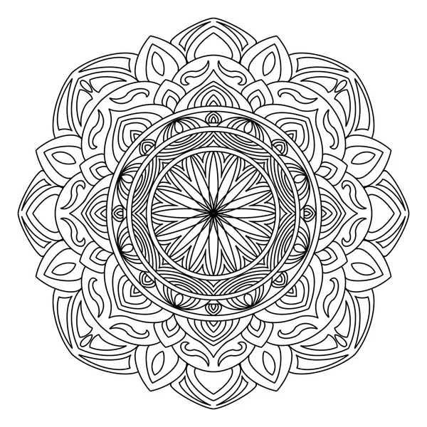 Süslü Yuvarlak Desenli Dekoratif Arka Plan Mandala Hint Tarzında Tasarım — Stok fotoğraf