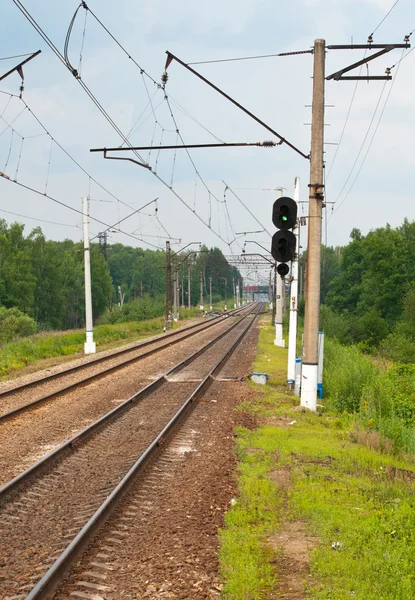 Spoorlijn trein — Stockfoto