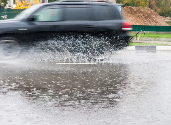 Spray från bilen — Stockfoto