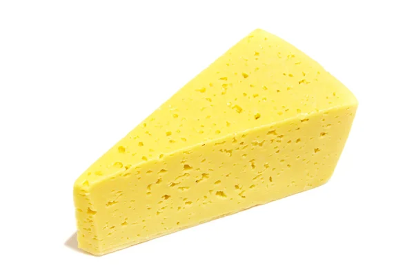 Segment from the yellow Cheese isolated on the white — Stock Photo, Image